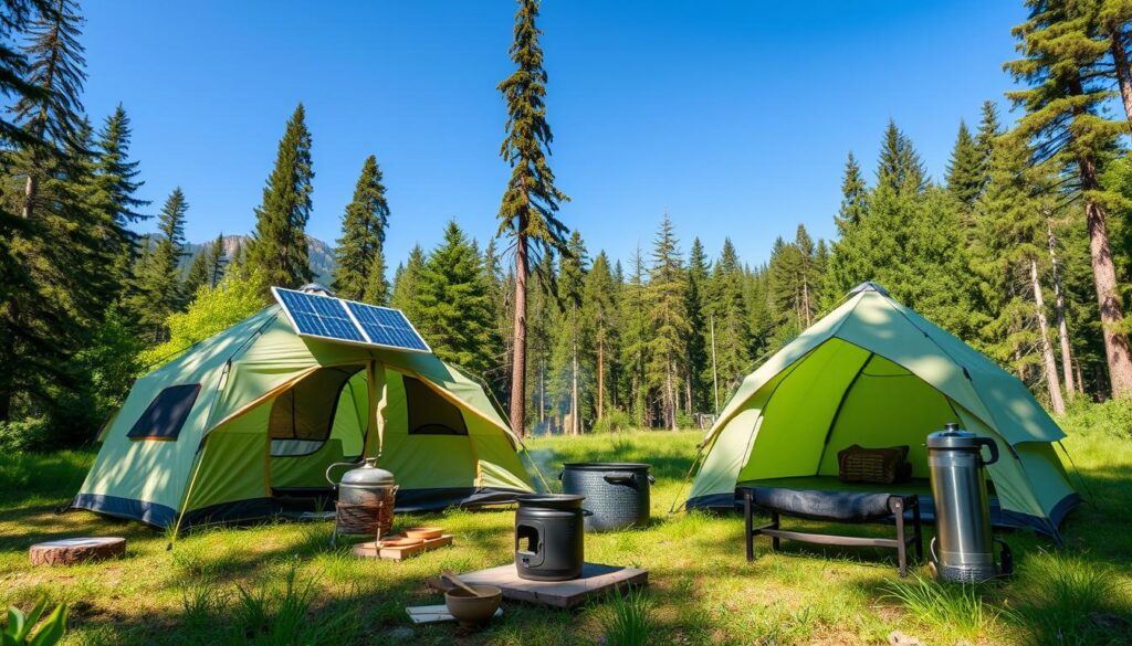 eco-friendly camping setup